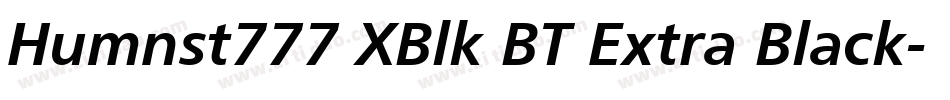 Humnst777 XBlk BT Extra Black字体转换